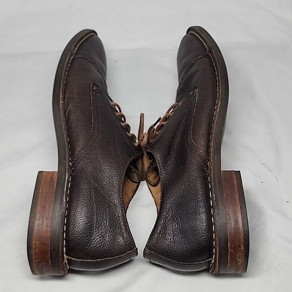 COLE HAAN CANTON CAPTOE PEBBLED LEATHER BROWN ELEGANT OXFORD LEATHER MEN 10M GUC main image 7